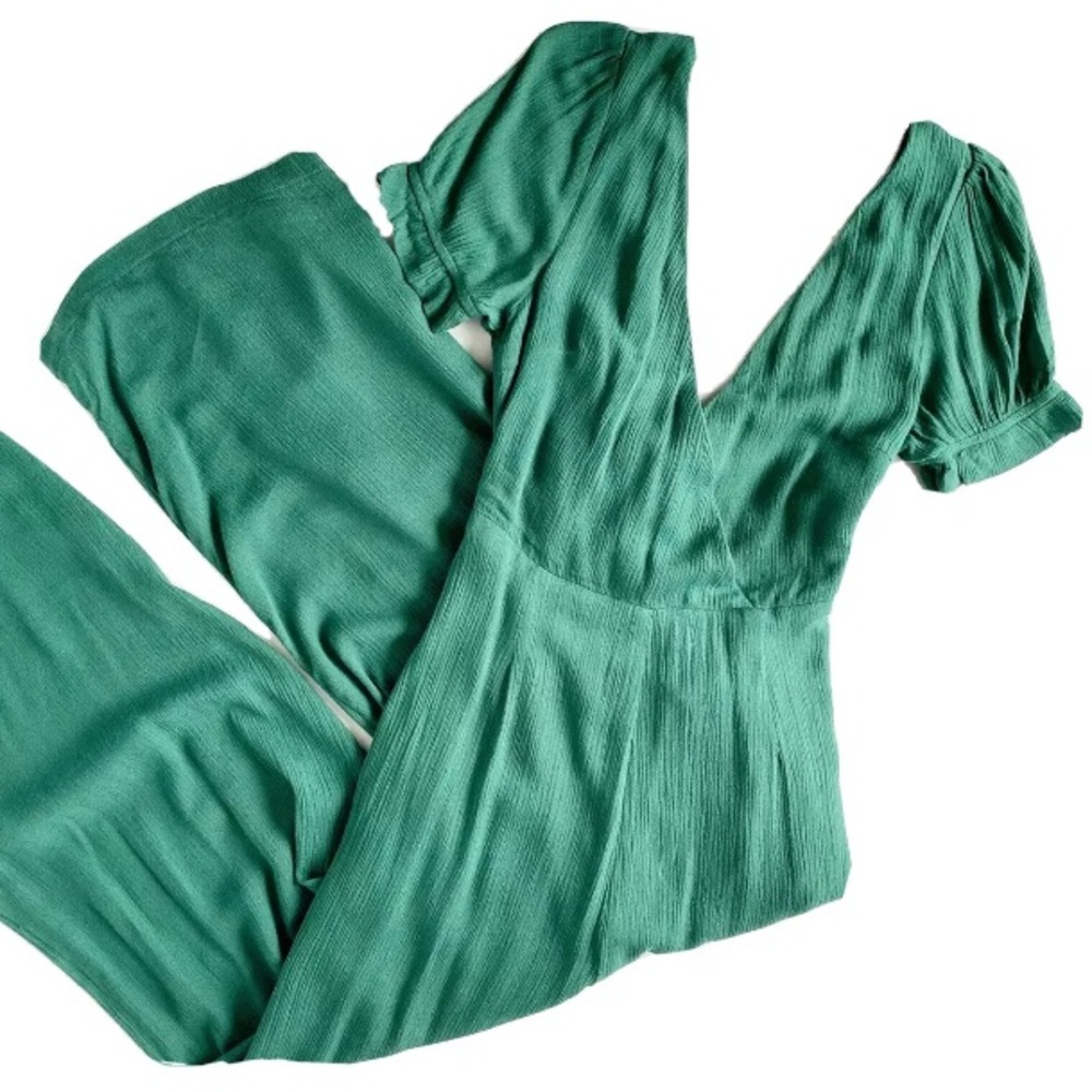 NWT Gauzy Cropped Lined Tie Back Summer Jumpsuit S